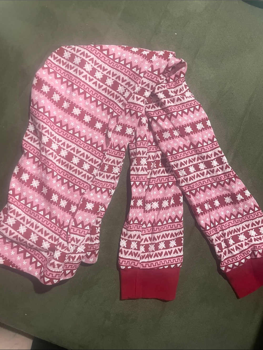 Joe Fresh Pink Fair Isle Kids Pajama Bottoms